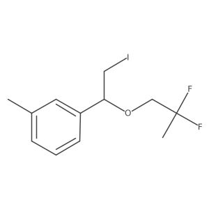 1-[1-(2,2-Difluoropropoxy)-2-iodoethyl]-3-methylbenzene Structure