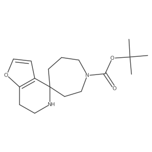 tert-butyl 6',7'-dihydro-5'H-spiro[azepane-4,4'-furo[3,2-c]pyridine]-1-carboxylate结构式
