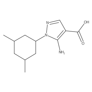 5-amino-1-(3,5-dimethylcyclohexyl)-1H-pyrazole-4-carboxylic acid结构式
