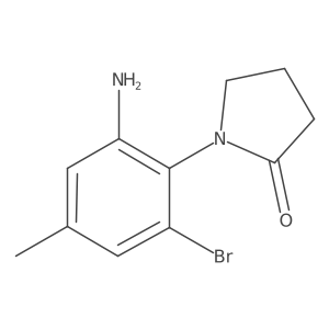 1-(2-Amino-6-bromo-4-methylphenyl)pyrrolidin-2-one Structure