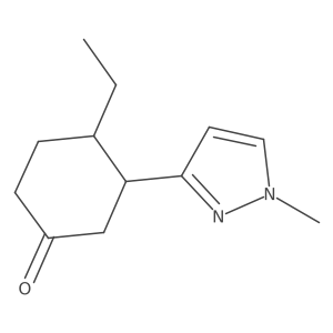 4-ethyl-3-(1-methyl-1H-pyrazol-3-yl)cyclohexan-1-one Structure