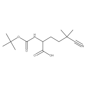 2-{[(Tert-butoxy)carbonyl]amino}-5-cyano-5,5-dimethylpentanoic acid Structure