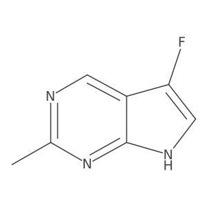 5-Fluoro-2-methyl-7H-pyrrolo[2,3-D]pyrimidine结构式