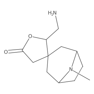 2'-(Aminomethyl)-8-methyl-8-azaspiro[bicyclo[3.2.1]octane-3,3'-oxolane]-5'-one结构式