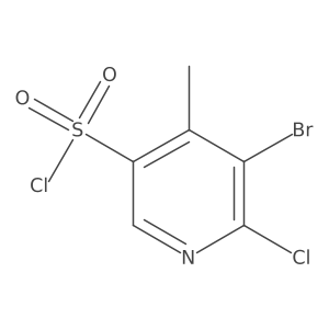 5-Bromo-6-chloro-4-methylpyridine-3-sulfonyl chloride结构式