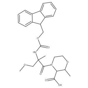 4-[2-({[(9H-fluoren-9-yl)methoxy]carbonyl}amino)-3-methoxy-2-methylpropanoyl]-2-methylmorpholine-3-carboxylic acid结构式