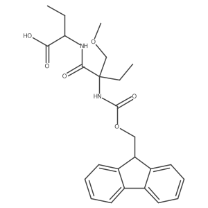 2-[2-({[(9H-fluoren-9-yl)methoxy]carbonyl}amino)-2-(methoxymethyl)butanamido]butanoic acid Structure