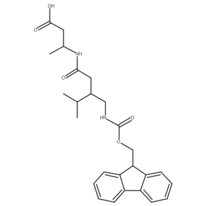 3-{3-[({[(9H-fluoren-9-yl)methoxy]carbonyl}amino)methyl]-4-methylpentanamido}butanoic acid Structure