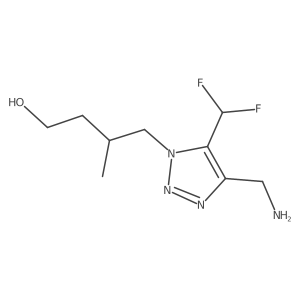 4-[4-(aminomethyl)-5-(difluoromethyl)-1H-1,2,3-triazol-1-yl]-3-methylbutan-1-ol Structure