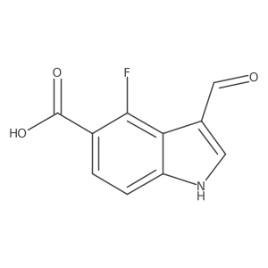 4-fluoro-3-formyl-1H-indole-5-carboxylic acid Structure