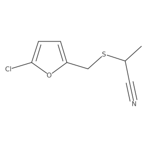 2-{[(5-Chlorofuran-2-yl)methyl]sulfanyl}propanenitrile Structure