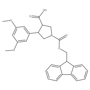 4-(3,5-dimethoxyphenyl)-1-{[(9H-fluoren-9-yl)methoxy]carbonyl}pyrrolidine-3-carboxylic acid Structure