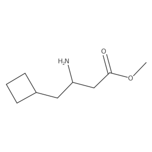 Methyl 3-amino-4-cyclobutylbutanoate结构式