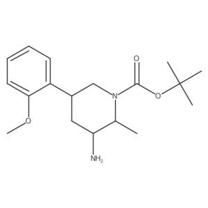 Tert-butyl 3-amino-5-(2-methoxyphenyl)-2-methylpiperidine-1-carboxylate Structure