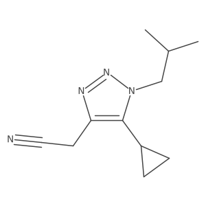 2-[5-cyclopropyl-1-(2-methylpropyl)-1H-1,2,3-triazol-4-yl]acetonitrile Structure