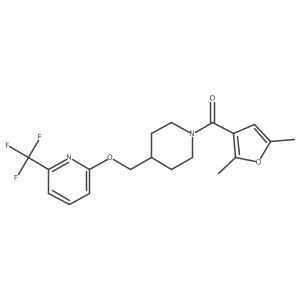 2-{[1-(2,5-Dimethylfuran-3-carbonyl)piperidin-4-yl]methoxy}-6-(trifluoromethyl)pyridine Structure