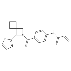 N-{4-[1-(furan-2-yl)-2-azaspiro[3.3]heptane-2-carbonyl]phenyl}prop-2-enamide结构式