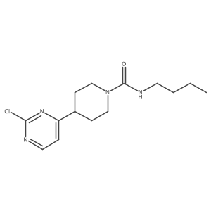 N-Butyl-4-(2-chloropyrimidin-4-yl)piperidine-1-carboxamide结构式