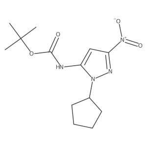 tert-butyl (1-cyclopentyl-3-nitro-1H-pyrazol-5-yl)carbamate Structure