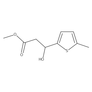 methyl (3S)-3-hydroxy-3-(5-methylthiophen-2-yl)propanoate结构式
