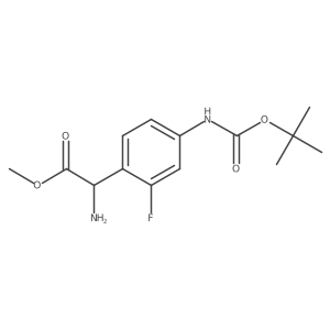 Methyl 2-amino-2-(4-{[(tert-butoxy)carbonyl]amino}-2-fluorophenyl)acetate Structure