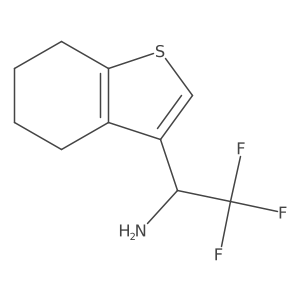 2,2,2-Trifluoro-1-(4,5,6,7-tetrahydro-1-benzothiophen-3-yl)ethan-1-amine Structure