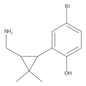 2-[3-(Aminomethyl)-2,2-dimethylcyclopropyl]-4-bromophenol结构式