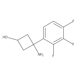 3-Amino-3-(2,3,4-trifluorophenyl)cyclobutan-1-ol结构式