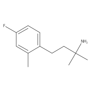 4-(4-Fluoro-2-methylphenyl)-2-methylbutan-2-amine结构式