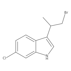 3-(1-bromopropan-2-yl)-6-chloro-1H-indole结构式