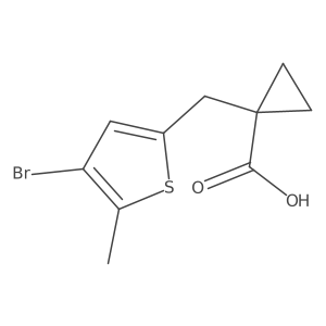 1-[(4-Bromo-5-methylthiophen-2-yl)methyl]cyclopropane-1-carboxylic acid Structure