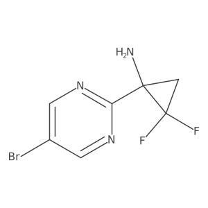 1-(5-Bromopyrimidin-2-yl)-2,2-difluorocyclopropan-1-amine Structure