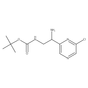 tert-butyl N-[2-amino-2-(6-chloropyrazin-2-yl)ethyl]carbamate结构式