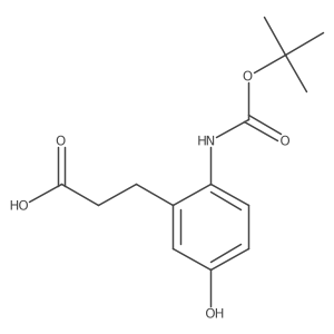 3-(2-{[(Tert-butoxy)carbonyl]amino}-5-hydroxyphenyl)propanoic acid结构式