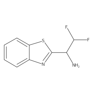 1-(1,3-Benzothiazol-2-yl)-2,2-difluoroethan-1-amine Structure