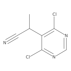 2-(4,6-Dichloropyrimidin-5-yl)propanenitrile结构式