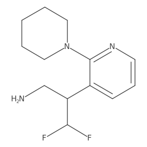3,3-Difluoro-2-[2-(piperidin-1-yl)pyridin-3-yl]propan-1-amine Structure