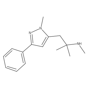 methyl[2-methyl-1-(1-methyl-3-phenyl-1H-pyrazol-5-yl)propan-2-yl]amine Structure