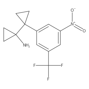 1-{1-[3-Nitro-5-(trifluoromethyl)phenyl]cyclopropyl}cyclopropan-1-amine Structure