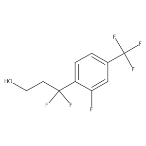3,3-Difluoro-3-[2-fluoro-4-(trifluoromethyl)phenyl]propan-1-ol结构式