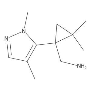 [1-(1,4-dimethyl-1H-pyrazol-5-yl)-2,2-dimethylcyclopropyl]methanamine Structure