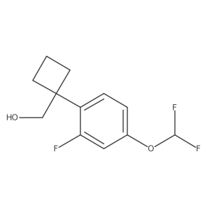 {1-[4-(Difluoromethoxy)-2-fluorophenyl]cyclobutyl}methanol Structure