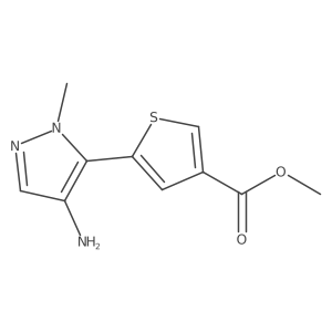 methyl 5-(4-amino-1-methyl-1H-pyrazol-5-yl)thiophene-3-carboxylate结构式