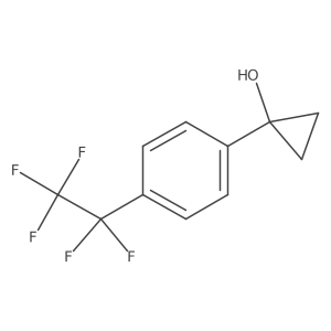 1-[4-(Pentafluoroethyl)phenyl]cyclopropan-1-ol结构式