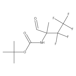 tert-butyl N-(3,3,4,4,4-pentafluoro-2-methyl-1-oxobutan-2-yl)carbamate Structure