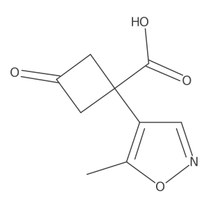 1-(5-Methyl-1,2-oxazol-4-yl)-3-oxocyclobutane-1-carboxylic acid结构式