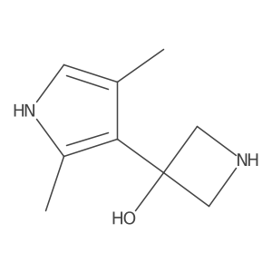 3-(2,4-dimethyl-1H-pyrrol-3-yl)azetidin-3-ol结构式