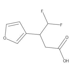 4,4-Difluoro-3-(furan-3-yl)butanoic acid结构式
