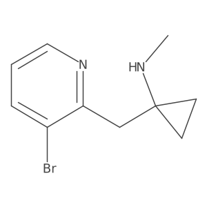 1-[(3-bromopyridin-2-yl)methyl]-N-methylcyclopropan-1-amine结构式
