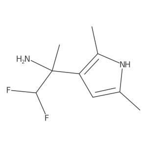 2-(2,5-dimethyl-1H-pyrrol-3-yl)-1,1-difluoropropan-2-amine结构式